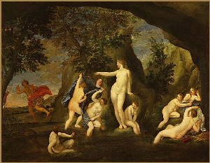 Acteon transforms in deer - Fransesco Albane - Louvre